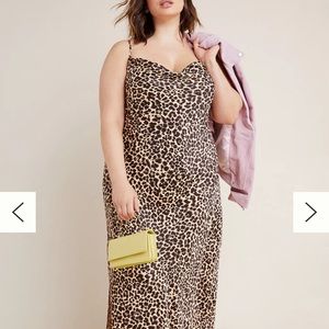 Anthropologie - Elyse Printed Bias Slip Dress - Plus size 1X